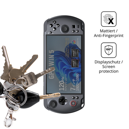 dipos Displayschutz für GPD Win 5, mattierte Oberfläche, Blickschutzfilter und perfekter Passform
