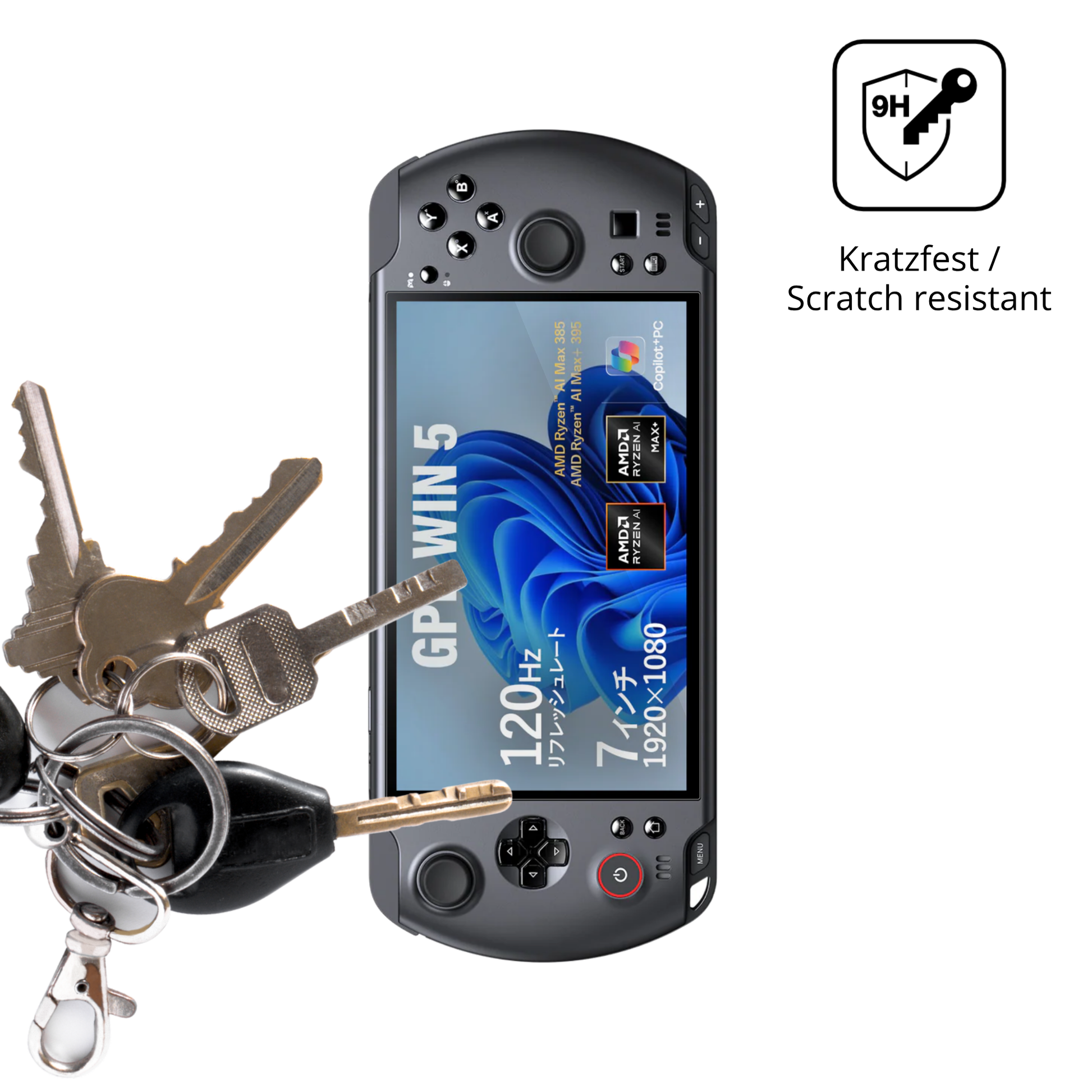 dipos Displayschutz für GPD Win 5, transparente Oberfläche, perfekte Passform auch für die Rundungen