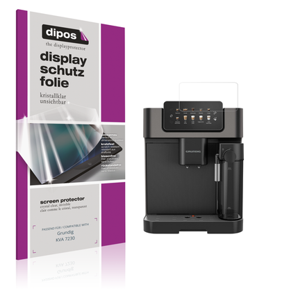 Klare Displayschutzfolie von dipos passend für Grundig KVA 7230, präziser Zuschnitt und blasenfrei montiert