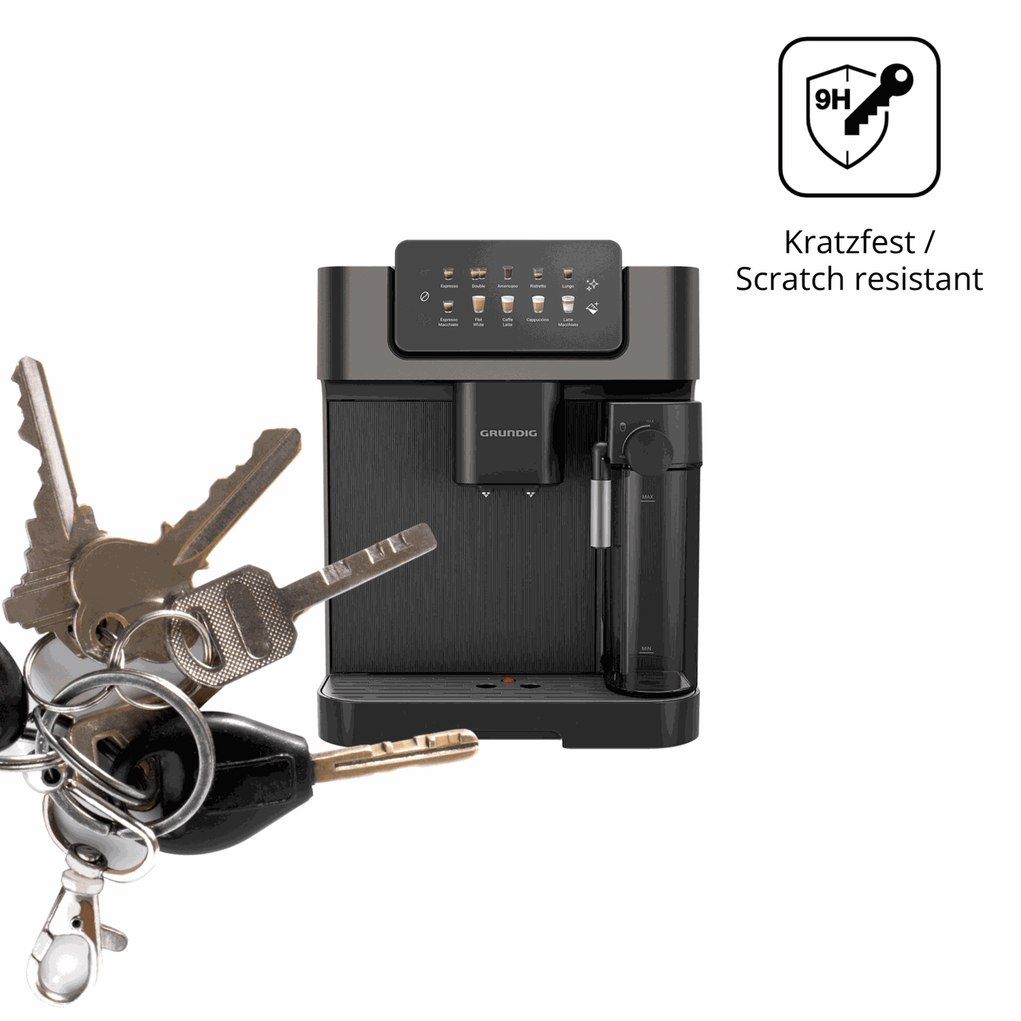 dipos Displayschutz für Grundig KVA 7230, mattierte Oberfläche, robuste Festigkeit und perfekte Passform