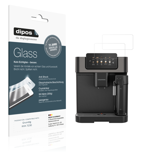 Klare Displayschutzfolie von dipos passend für Grundig KVA 7230, 9H kratzfest und blasenfrei montiert