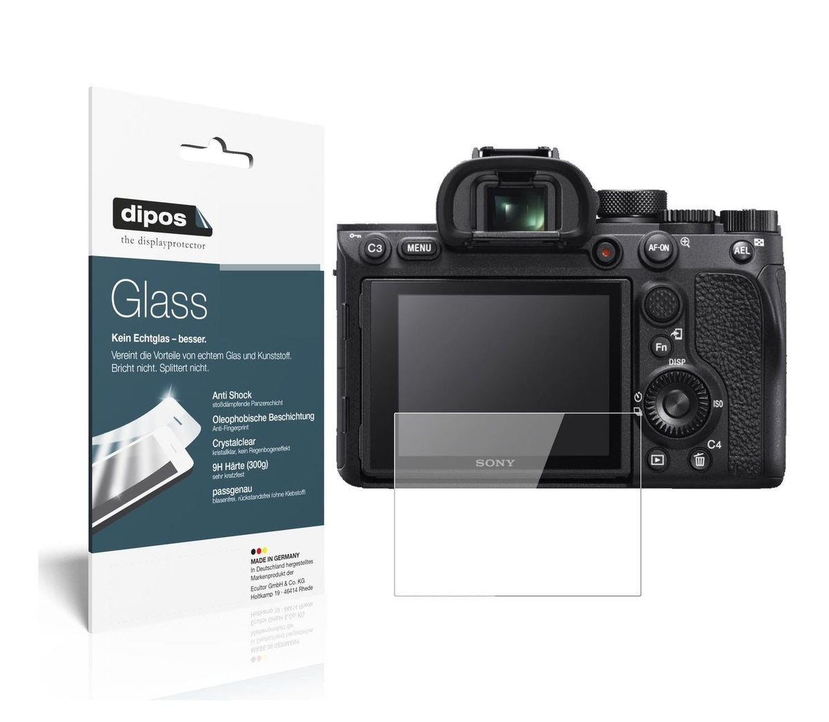 1x 9H Schutzfolie für Sony Alpha 7R IIIA Panzerfolie