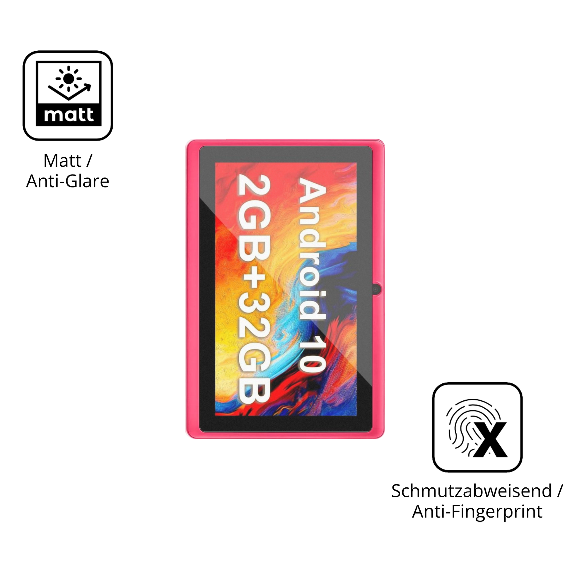 9H Hartbeschichtete, flexible Folie passend zugeschnitten für Haehne 7 Zoll Tablet