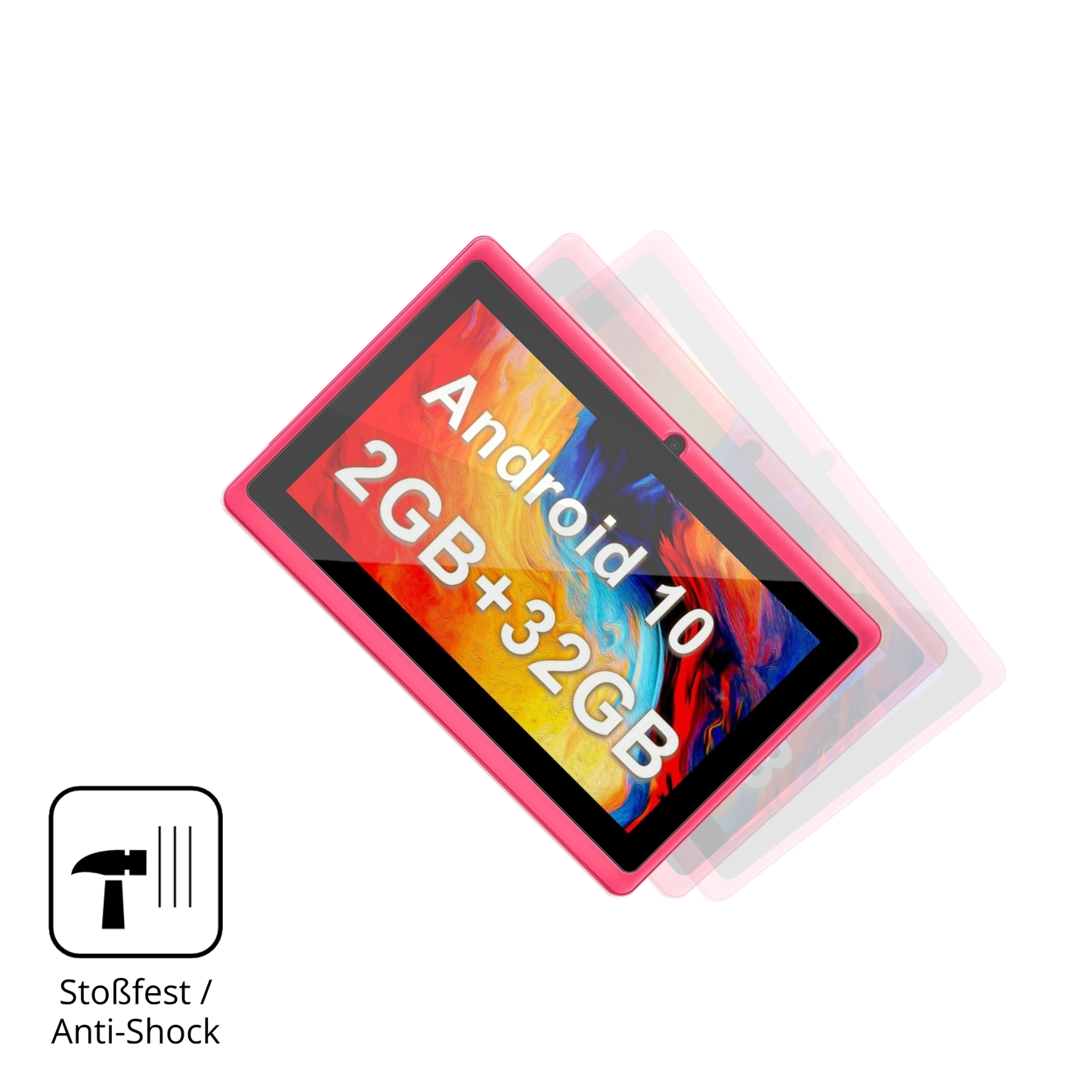 Schutz gegen Kratzer auf dem Haehne 7 Zoll Tablet Glas durch Schlüssel, Stöße gegen die Tischkante oder Stürze