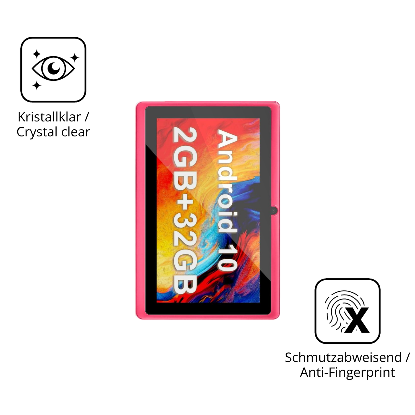 Flexible TPU-Folie passend zugeschnitten für Haehne 7 Zoll Tablet, vollständige Abdeckung