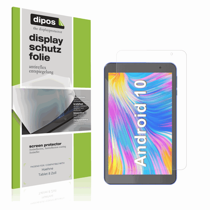 Matte Displayschutzfolie von dipos passend für Haehne Tablet 8 Zoll, präziser Zuschnitt und blasenfrei montiert