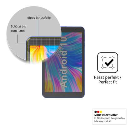 Schutz gegen Kratzer auf dem Haehne Tablet 8 Zoll Glas durch Schlüssel oder Ähnliches