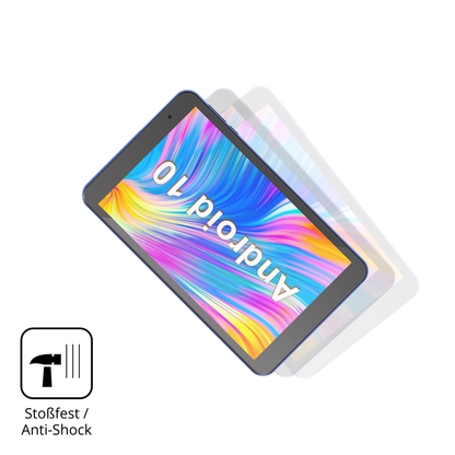 Schutz gegen Kratzer auf dem Haehne Tablet 8 Zoll Glas durch Schlüssel, Stöße gegen die Tischkante oder Stürze