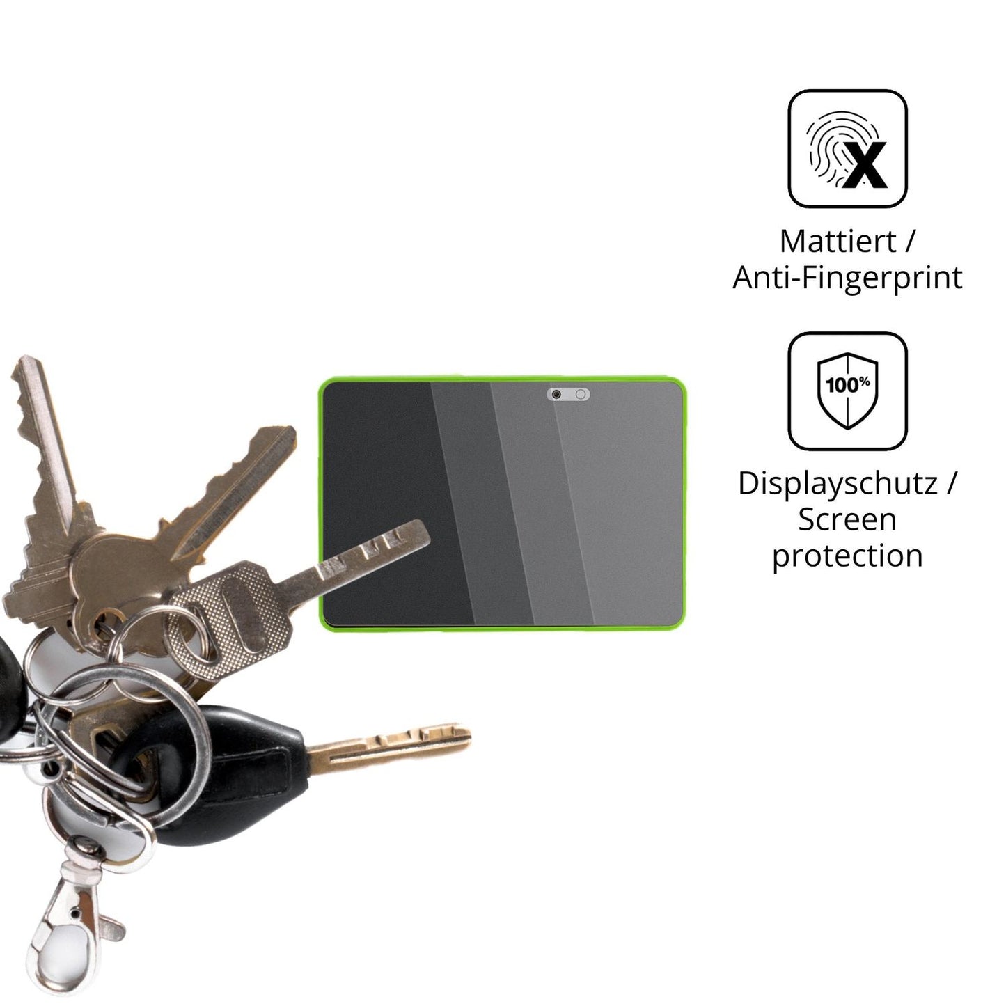 dipos Displayschutz für hahaland Baby-Tablet, mattierte Oberfläche, Blickschutzfilter und perfekter Passform