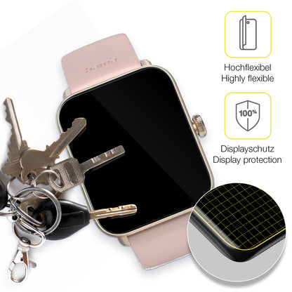 dipos Displayschutz für Hama Smartwatch 6010, transparente Oberfläche, geringe Dicke und perfekte Passform