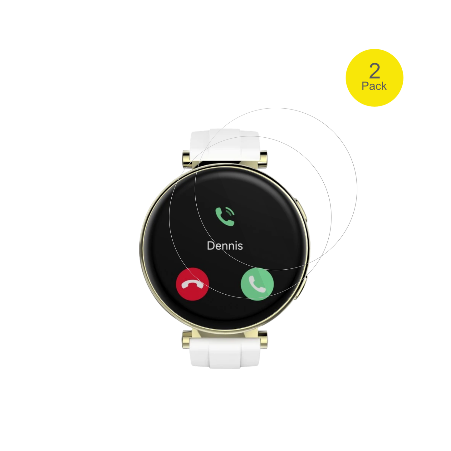 HamaSmartwatch 7000 mit aufgebrachter dipos Displayschutzfolie, glasklare Darstellung ohne Einschränkungen