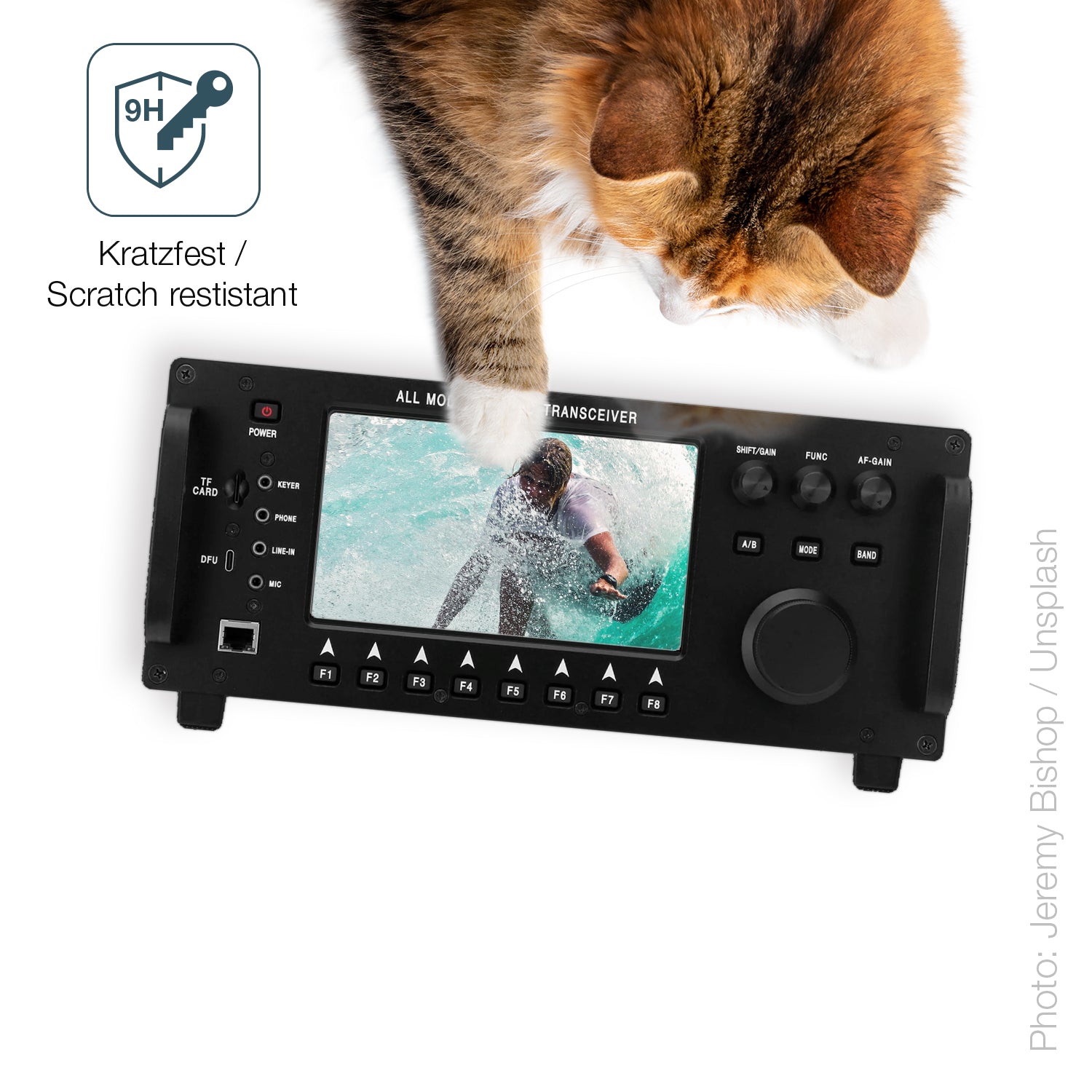 dipos Displayschutz für HamGeek RS998 Wolf SDR, mattierte Oberfläche, robuste Festigkeit und perfekte Passform