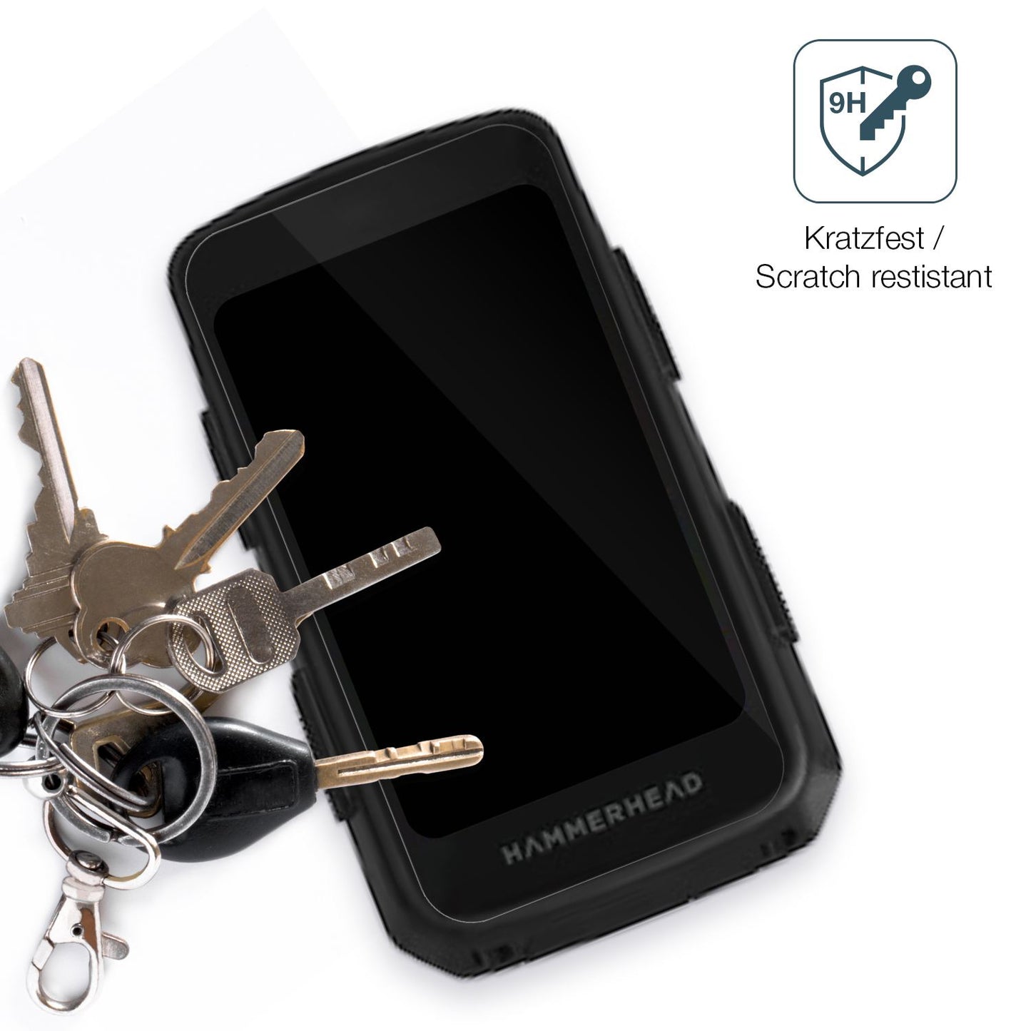 dipos Displayschutz für Hammerhead Karoo 3, transparente Oberfläche, perfekte Passform auch für die Rundungen