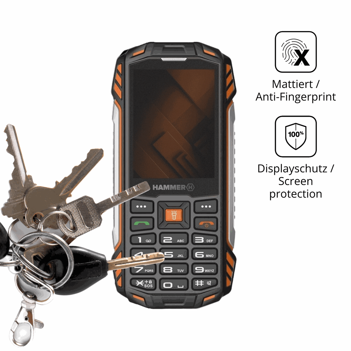 Blickschutzfolie für Hammer Power Plus LTE matt Schutzfolie Privacy