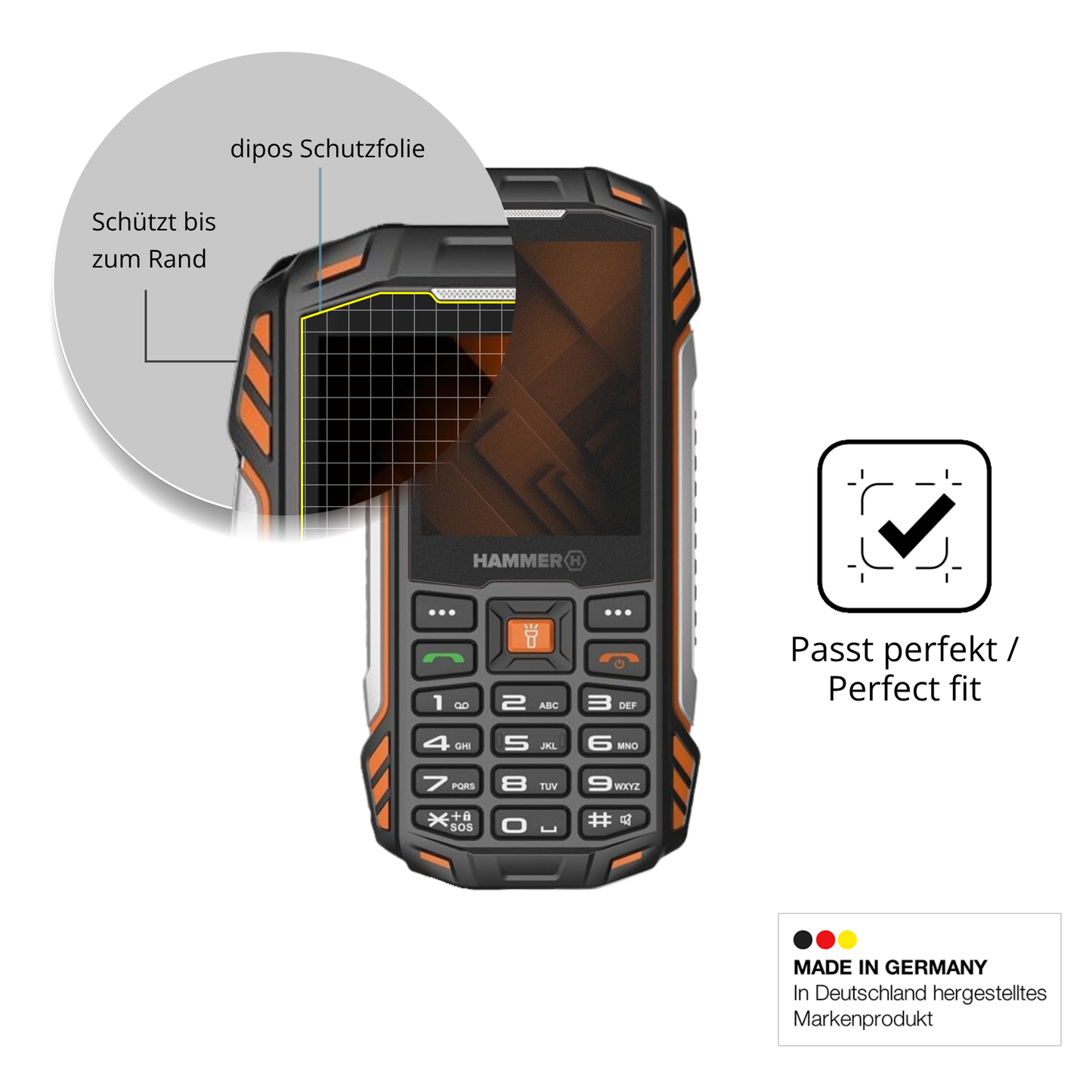 Blickschutzfolie für Hammer Power Plus LTE matt Schutzfolie Privacy