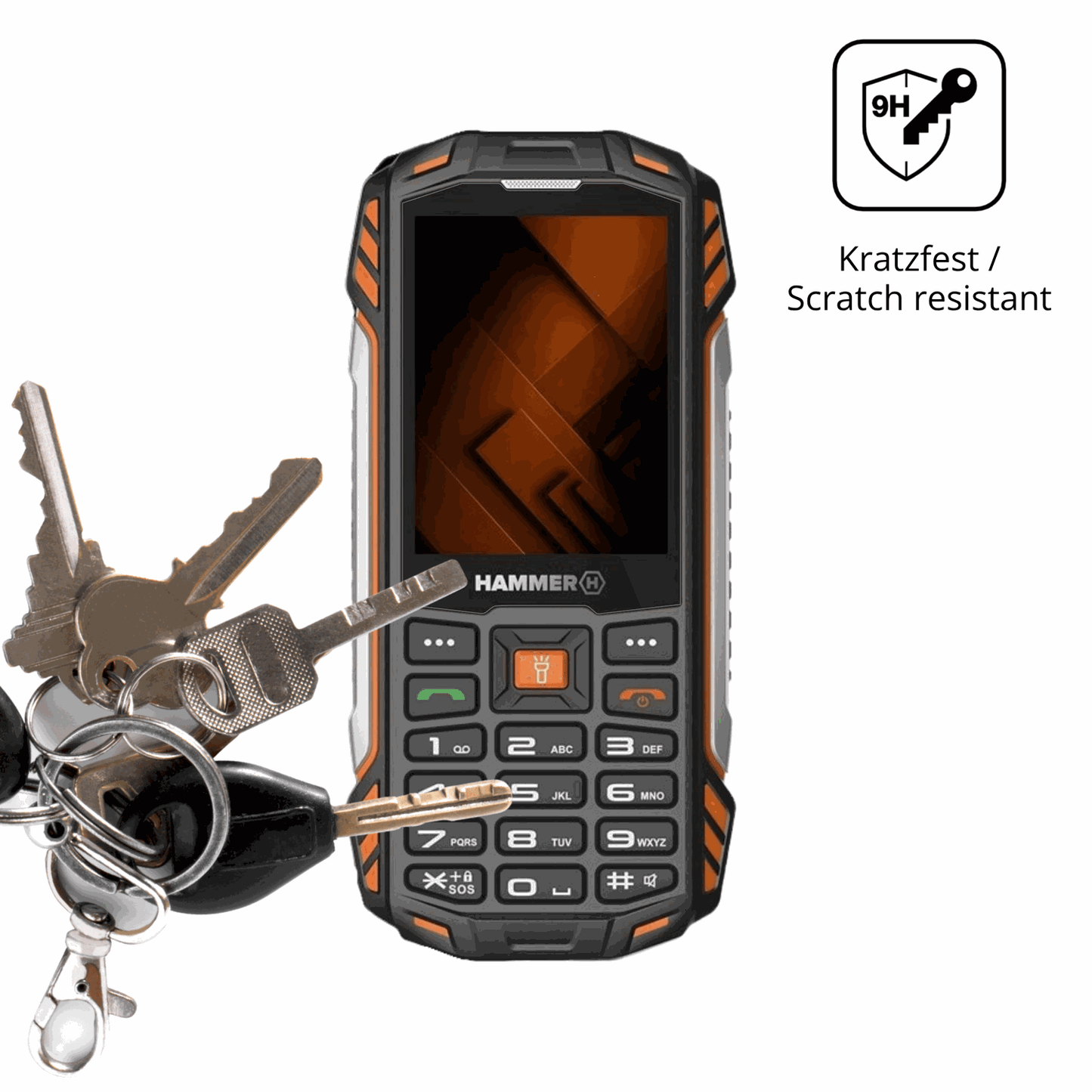 2x 9H Schutzfolie für Hammer Power Plus LTE Panzerfolie