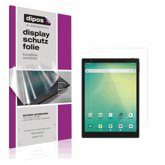 2x Schutzfolie klar für Hannspree Lumo 7.8 Display-Schutzfolie