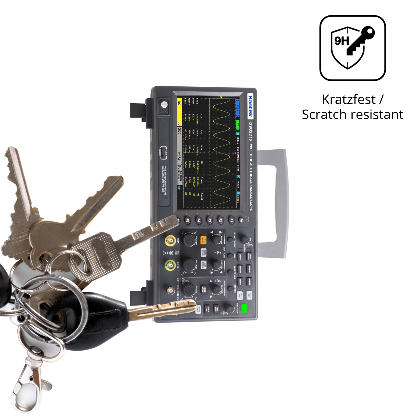 dipos Displayschutz für Hantek DSO2D15 Oscilloscope, mattierte Oberfläche, robuste Festigkeit und perfekte Passform
