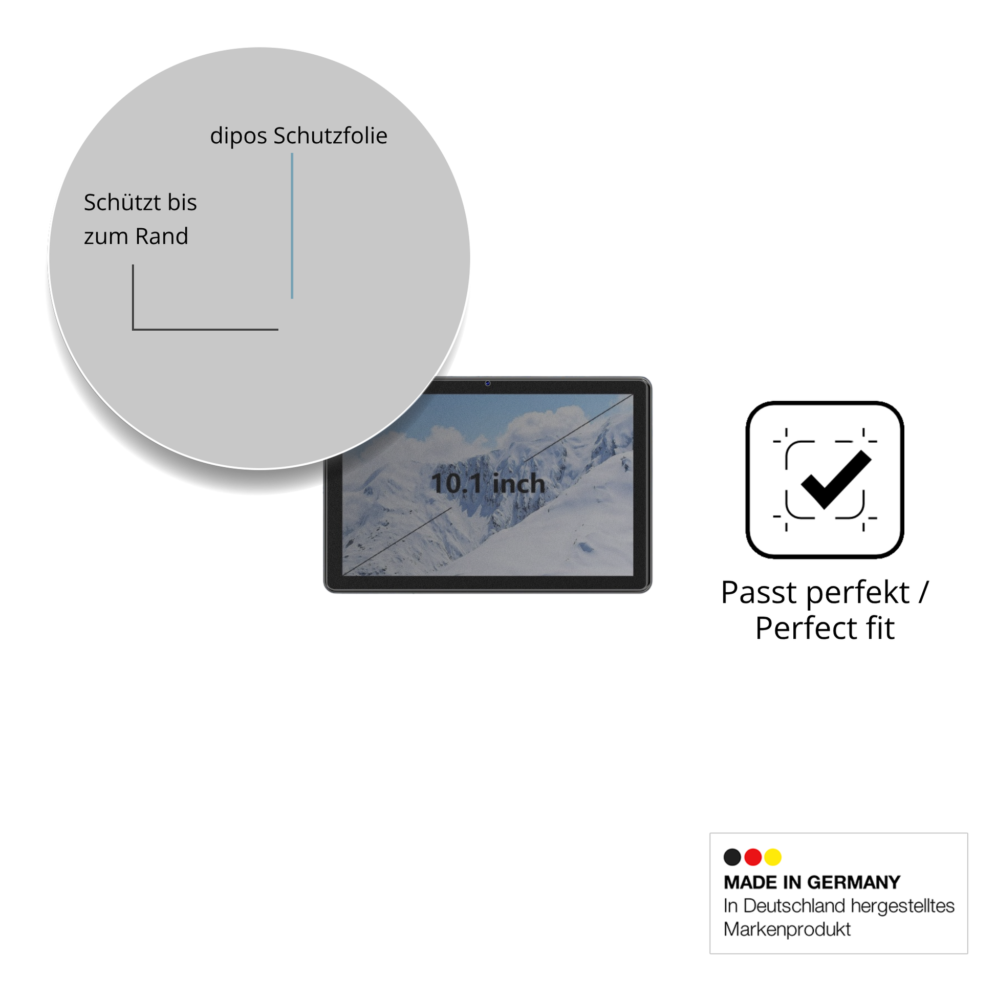 Schutz gegen Kratzer auf dem hasskya10.1 zoll tab Glas durch Schlüssel oder Ähnliches