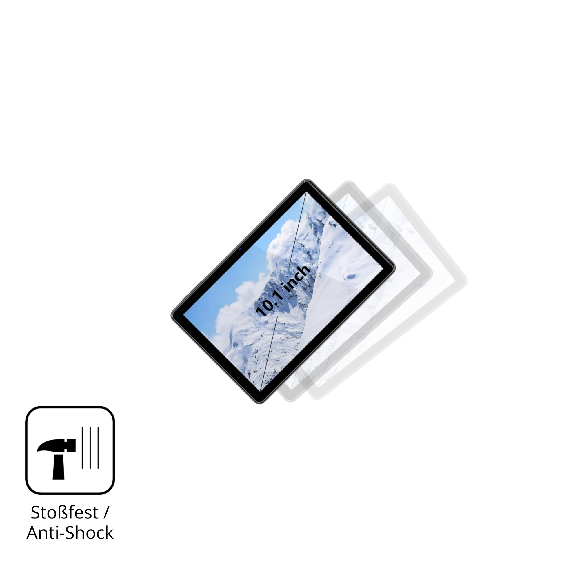 Schutz gegen Kratzer auf dem hasskya10.1 zoll tab Glas durch Schlüssel, Stöße gegen die Tischkante oder Stürze