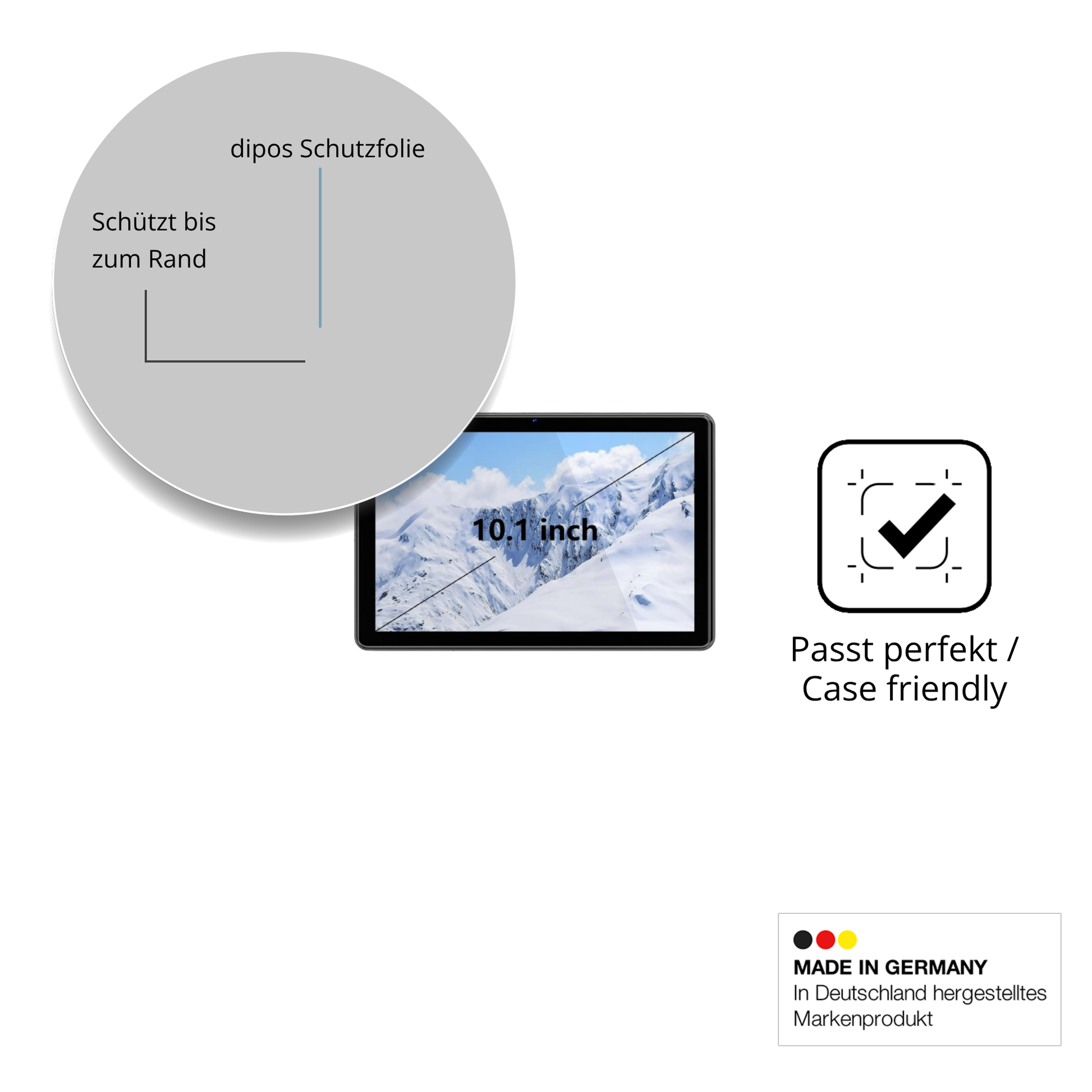 Besonders flexibler Displayschutz mit Anti-Shock-Schicht im Materialmix