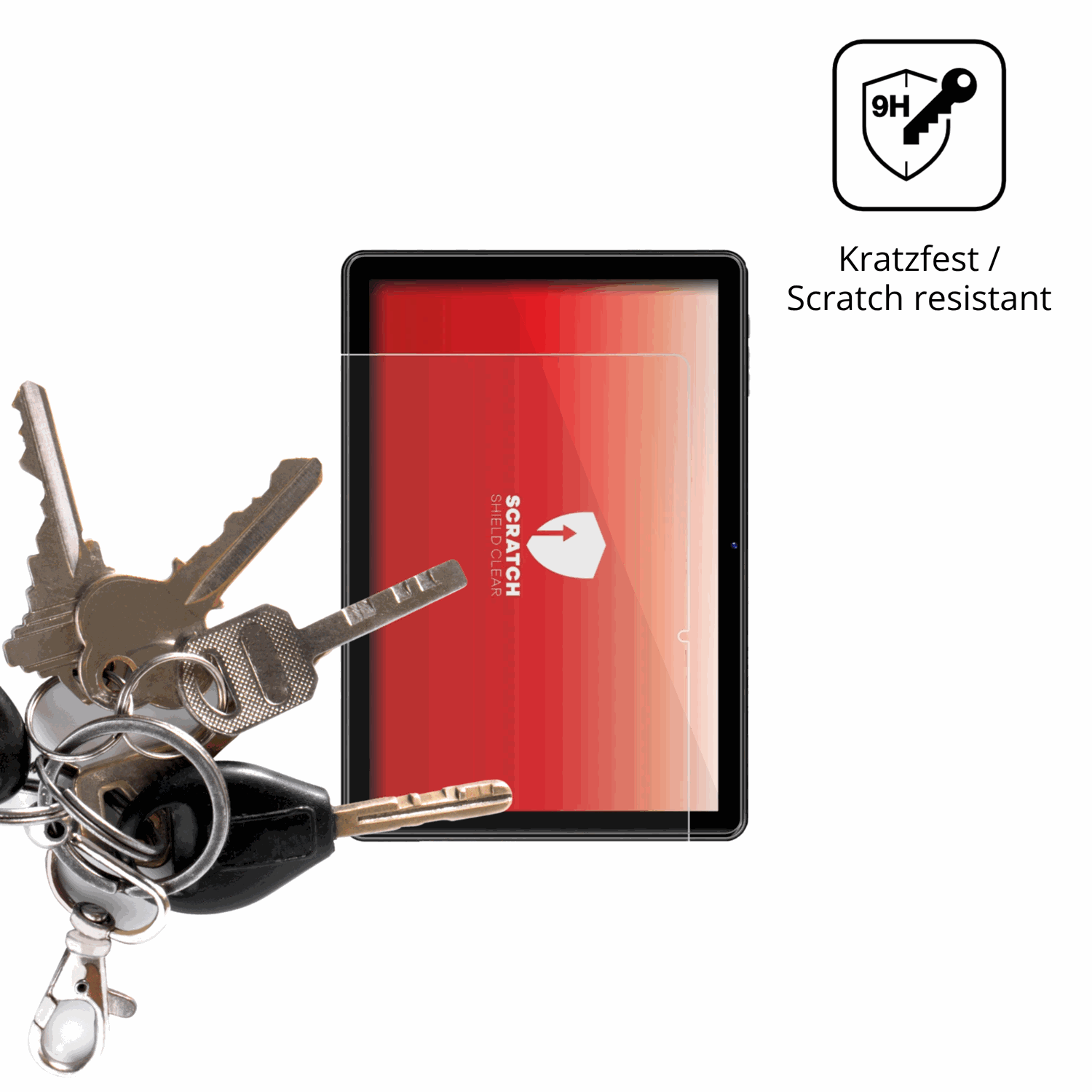 dipos Displayschutz für Hasskya K30 K50 K70 10.1 Zoll, transparente Oberfläche, perfekte Passform auch für die Rundungen