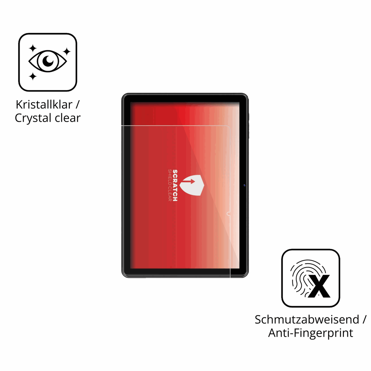 Flexible TPU-Folie passend zugeschnitten für Hasskya K30 K50 K70 10.1 Zoll, vollständige Abdeckung