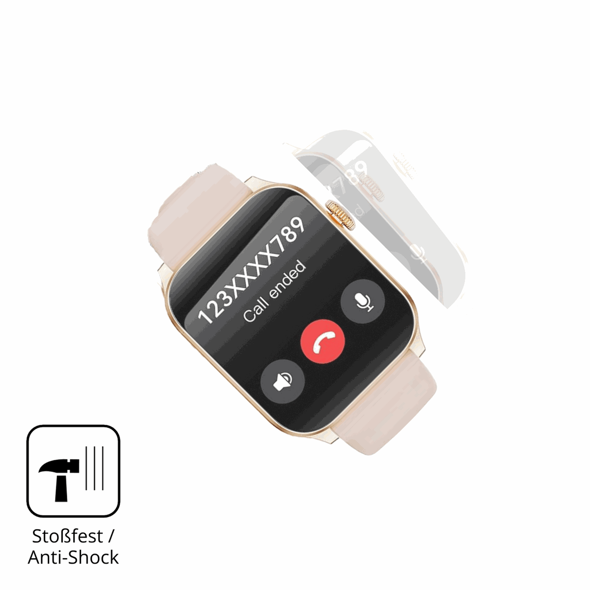 Schutz gegen Kratzer auf dem Haulvean Smartwatch 1.91 Zoll 2025 Glas durch Schlüssel, Stöße gegen die Tischkante oder Stürze