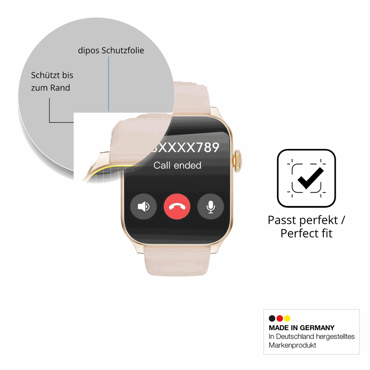 Besonders flexibler Displayschutz mit Anti-Shock-Schicht im Materialmix
