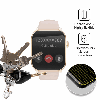 dipos Displayschutz für Haulvean Smartwatch 1.91 Zoll 2025, mit Blickschutzfilter und perfekter Passform auch für die Rundungen