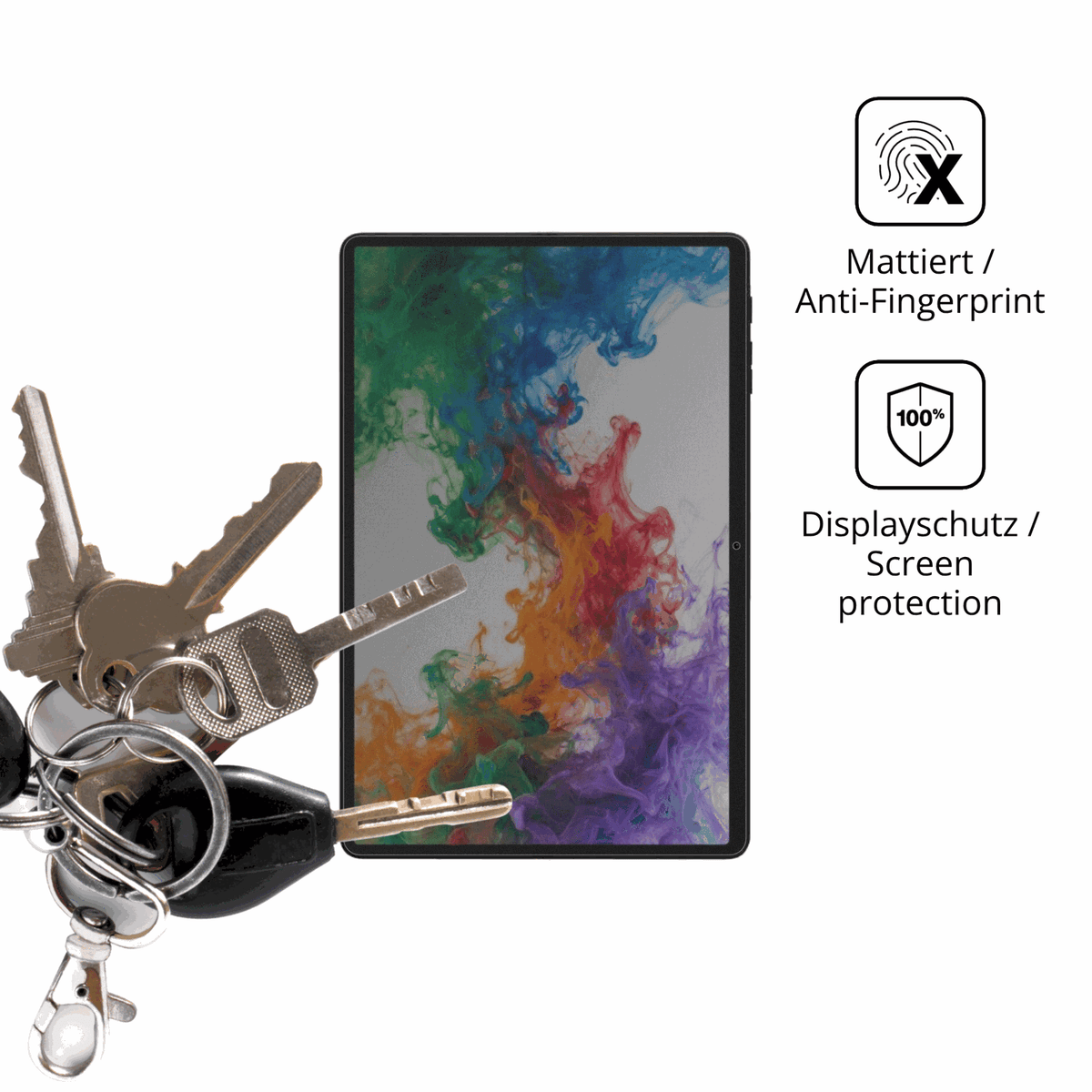 dipos Displayschutz für Headwolf WPad 7, mattierte Oberfläche, Blickschutzfilter und perfekter Passform