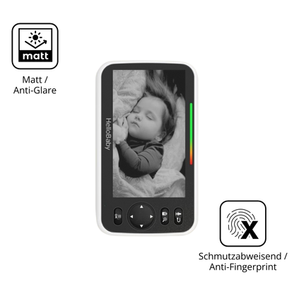 Dünne und entspiegelnde Folie passend zugeschnitten für HelloBaby Babyphone