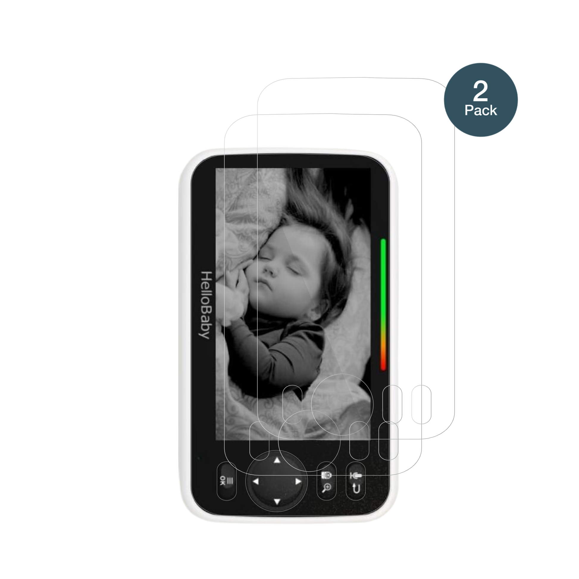 HelloBabyBabyphone mit aufgebrachter dipos Flex Schutzfolie, glasklare Darstellung ohne Einschränkungen