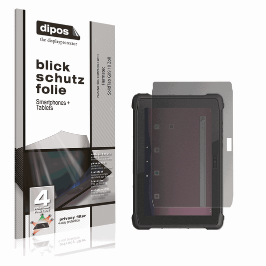 Blickschutzfolie für Hermatec SolidTab G99 10 Zoll matt Schutzfolie Privacy