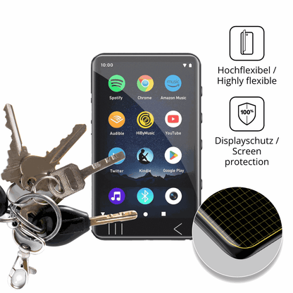 dipos Displayschutz für HIFI WALKER G7, transparente Oberfläche, perfekte Passform auch für die Rundungen