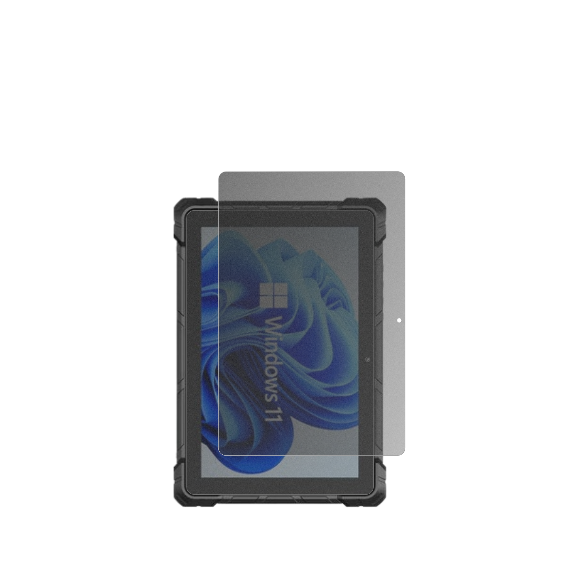 higolef7g rugged tablet 10.1 zoll mit aufgebrachtem dipos Displayschutz, der seitliche Einblicke blockiert
