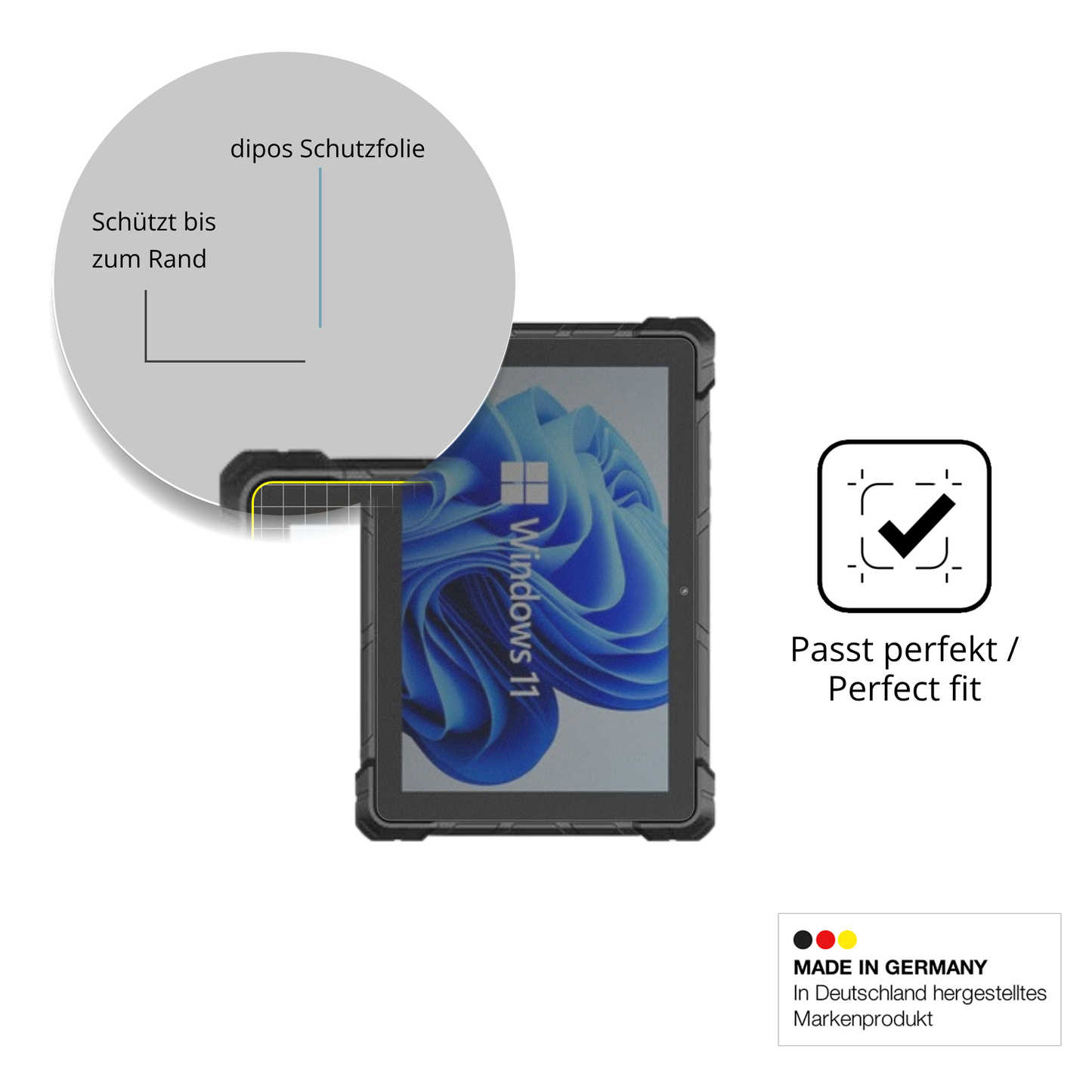 Schutz gegen Kratzer auf dem higolef7g rugged tablet 10.1 zoll Glas durch Schlüssel oder Ähnliches