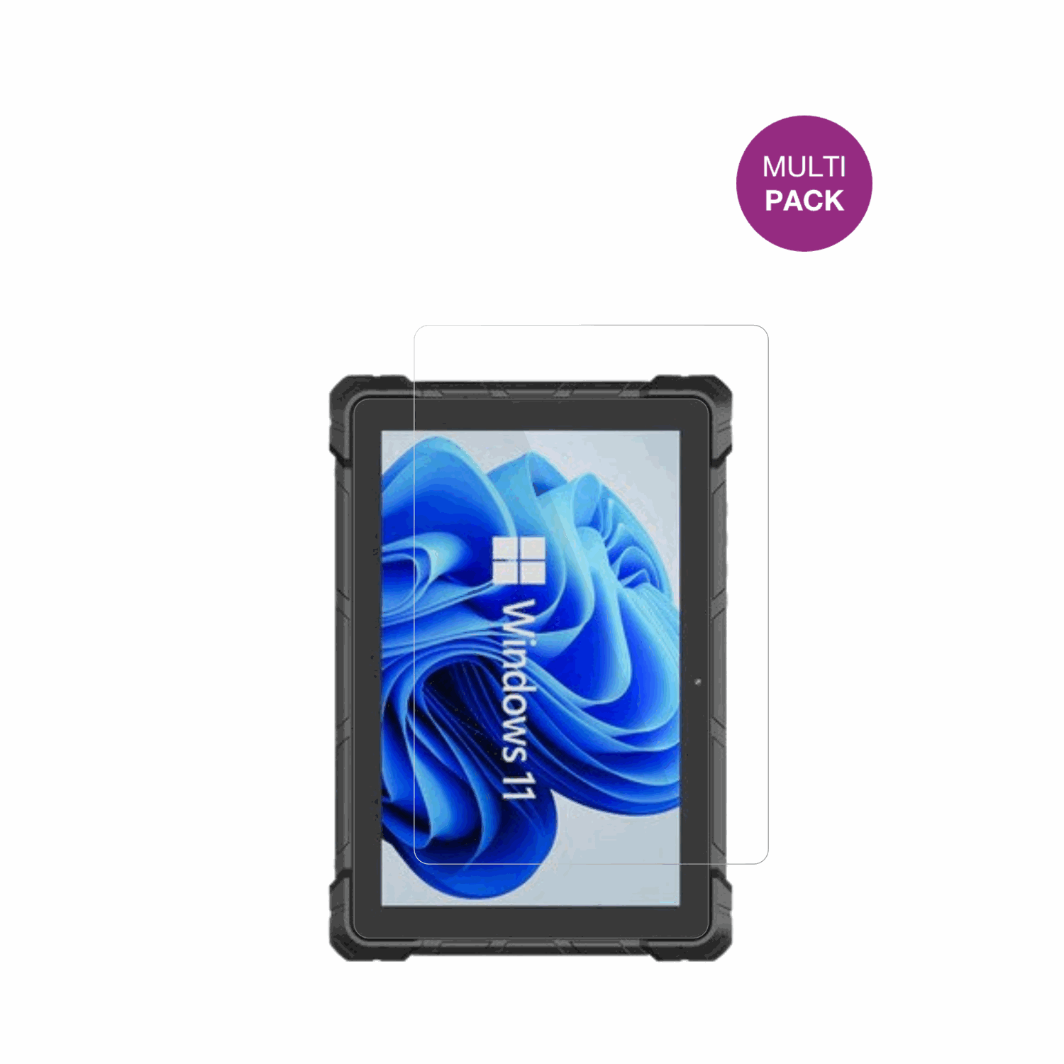 higolef7g rugged tablet 10.1 zoll mit aufgebrachter dipos Displayschutzfolie, glasklare Darstellung ohne Einschränkungen