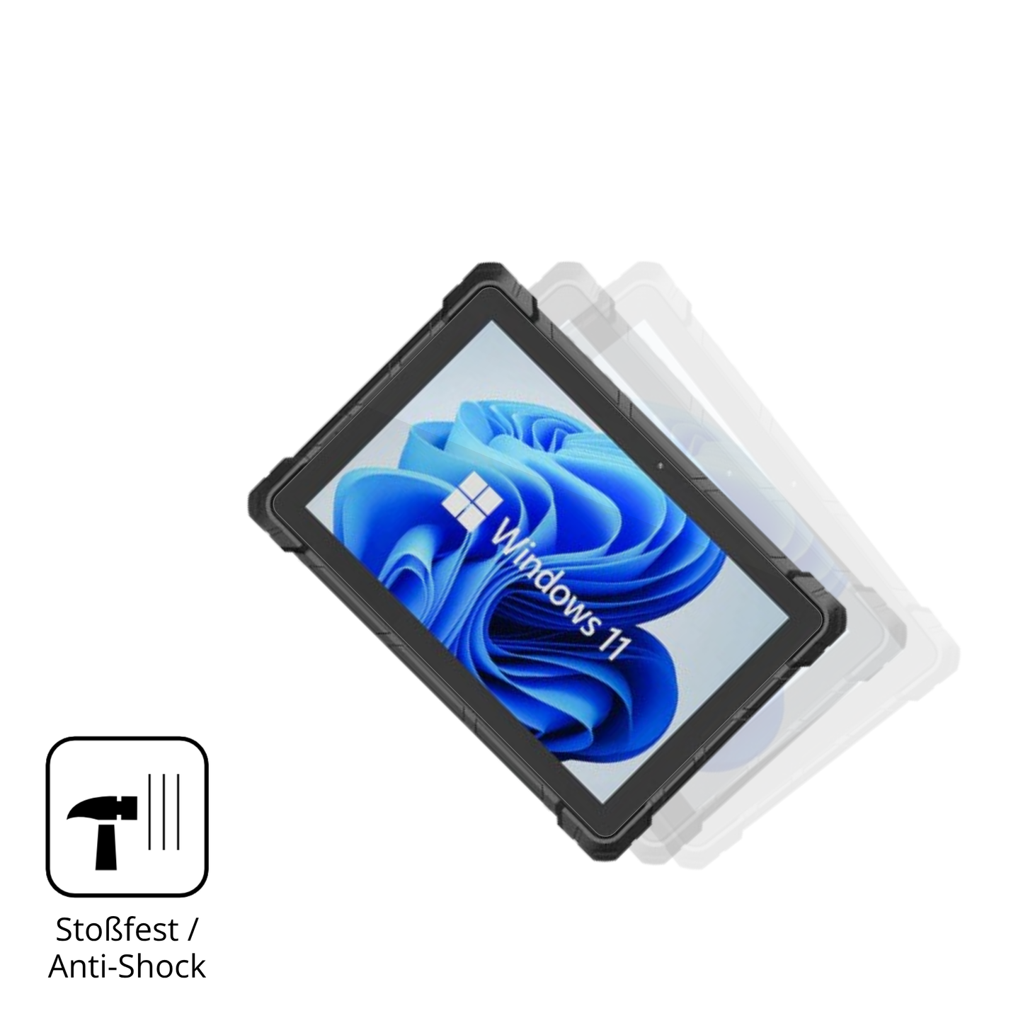 Schutz gegen Kratzer auf dem higolef7g rugged tablet 10.1 zoll Glas durch Schlüssel, Stöße gegen die Tischkante oder Stürze