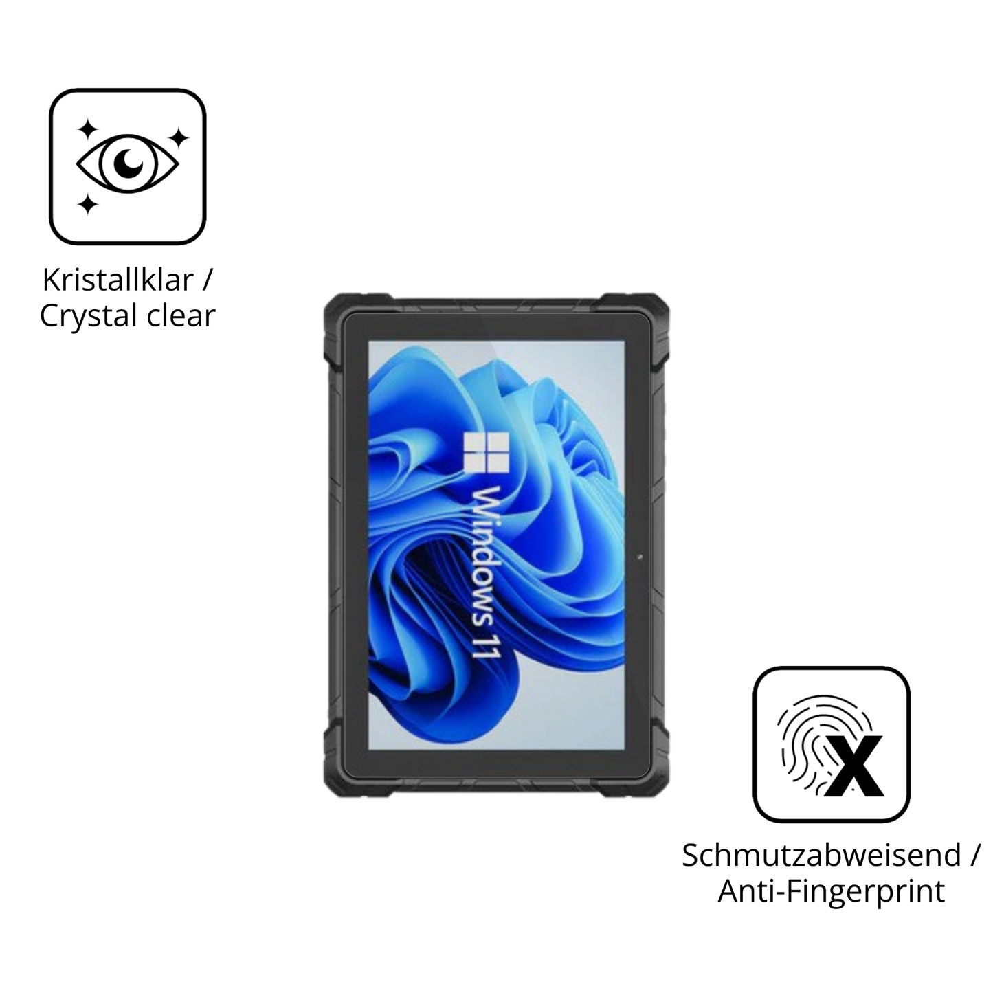 Flexible TPU-Folie passend zugeschnitten für higolef7g rugged tablet 10.1 zoll, vollständige Abdeckung