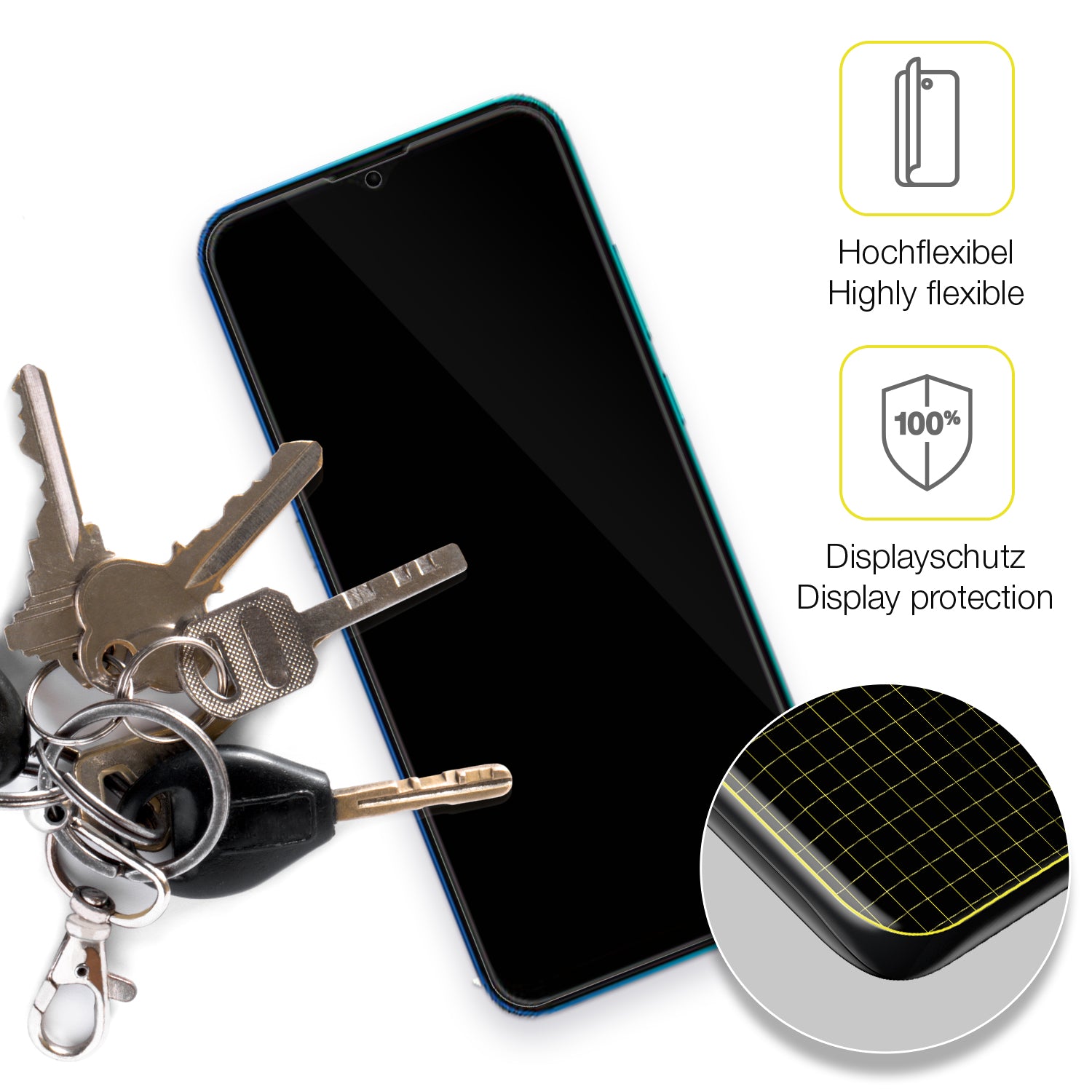dipos Displayschutz für Hisense E60 Lite, transparente Oberfläche, geringe Dicke und perfekte Passform