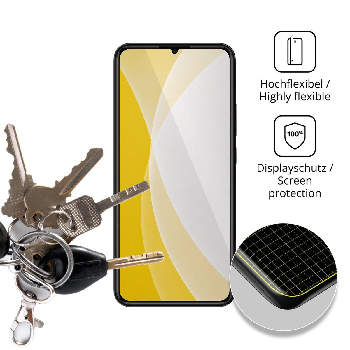 dipos Displayschutz für Hisense Y83, transparente Oberfläche, geringe Dicke und perfekte Passform