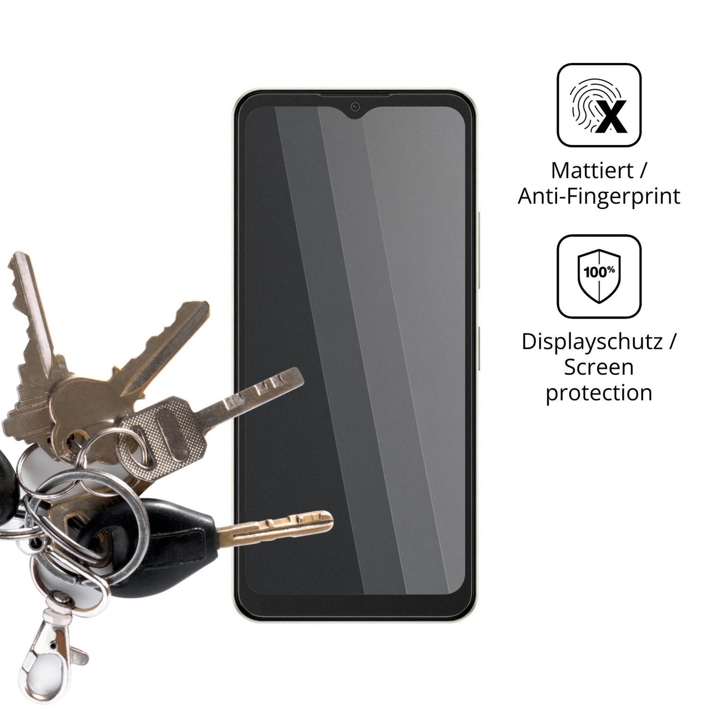 dipos Displayschutz für HMD Arc 2, mattierte Oberfläche, Blickschutzfilter und perfekter Passform
