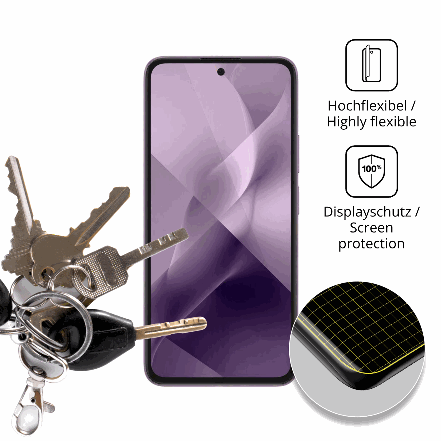 dipos Displayschutz für HMD Crest 2, transparente Oberfläche, geringe Dicke und perfekte Passform