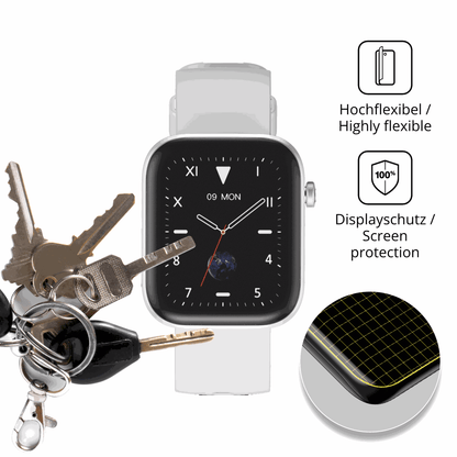 dipos Displayschutz f�r HMD Watch P1, transparente Oberfl�che, perfekte Passform auch f�r die Rundungen