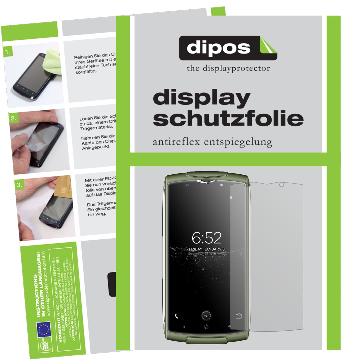 Mattes Panzerglas: Entspiegelte, dünne Folie, Fingerabdruckresistenz und Bildschirmschutz für Homtom-Zoji Z7