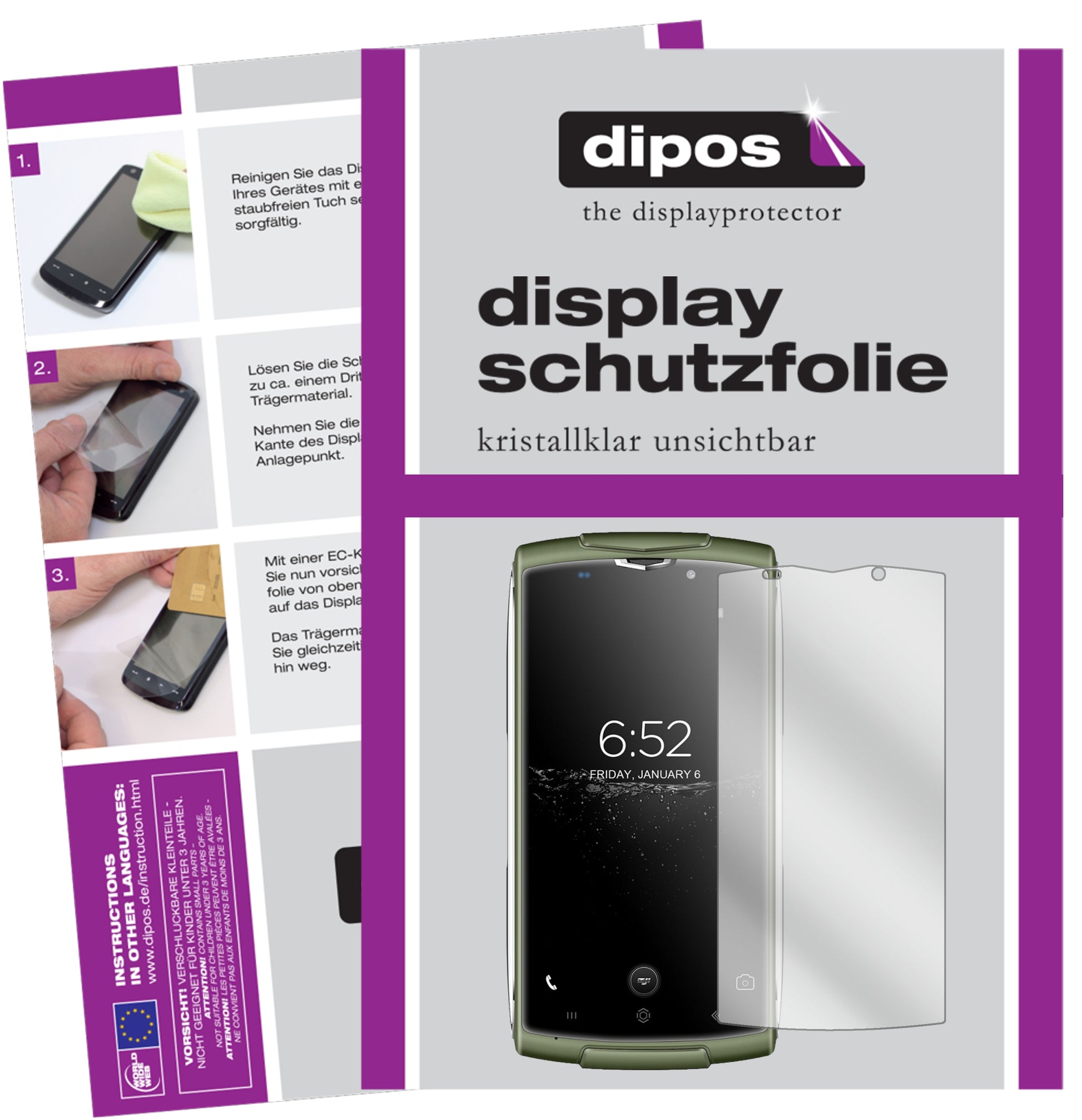 Kristallklare, dünne Schutzfolie: Kratzfest & passgenau für Homtom-Zoji Z7