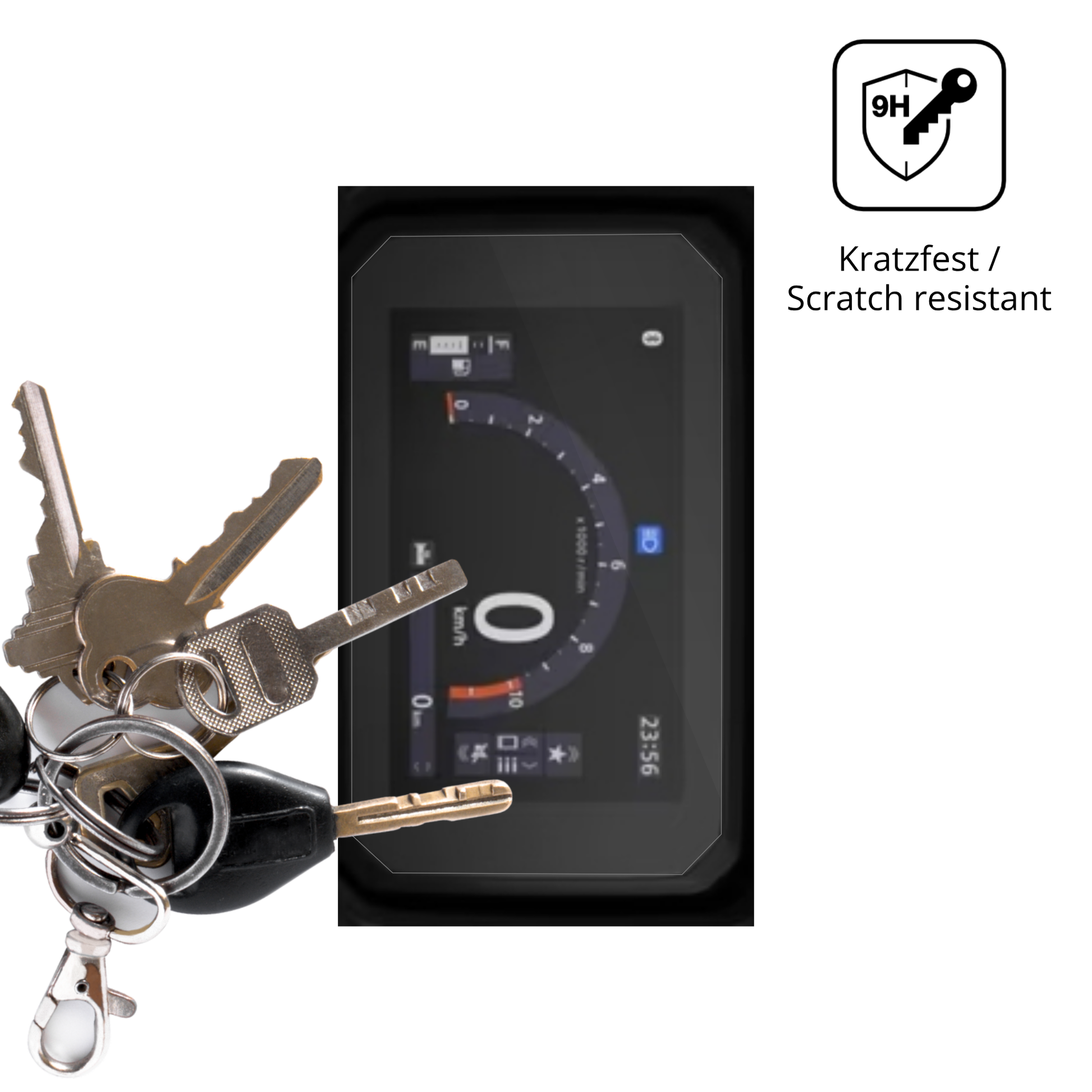 dipos Displayschutz für hondapcx125 2025, transparente Oberfläche, perfekte Passform auch für die Rundungen