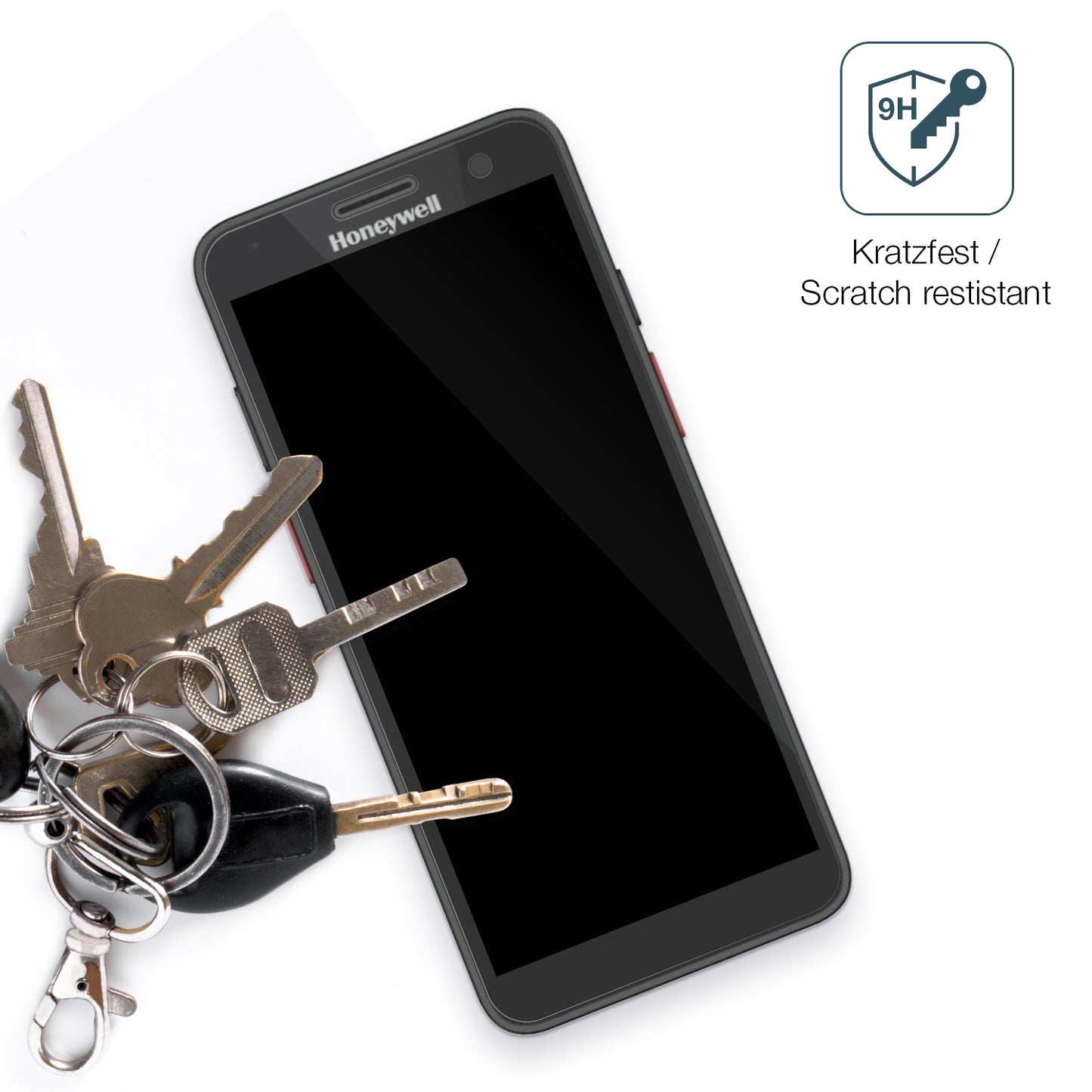 dipos Displayschutz für Honeywell CT37, transparente Oberfläche, perfekte Passform auch für die Rundungen