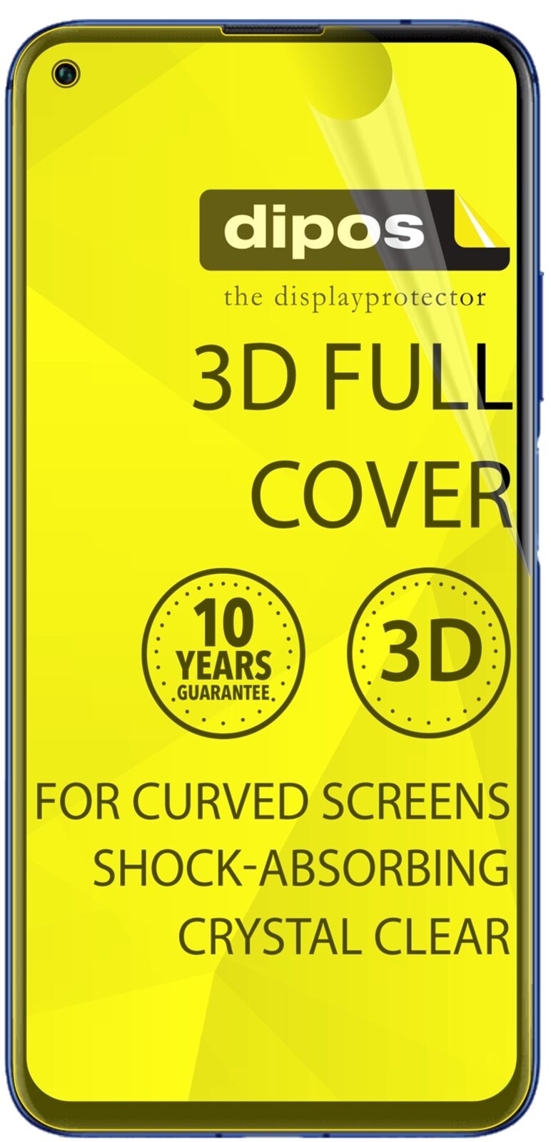 dipos Displayschutz für Honor 20 Pro, transparente Oberfläche, geringe Dicke und perfekte Passform